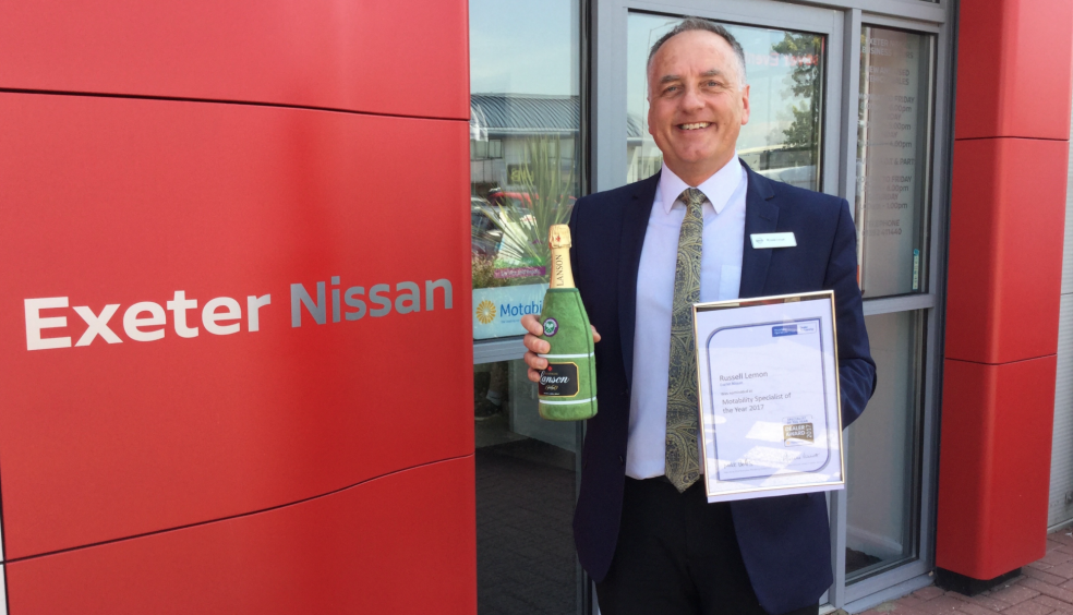 Exeter motor dealership is one of the best in the UK for Motability